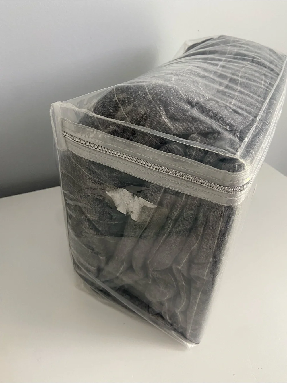 King size Dormisette luxury flannel cotton sheet set Charcoal grey pinstripe